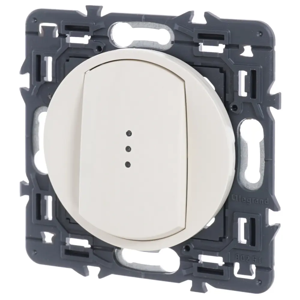 Выключатель проходной Legrand Celiane, 1 клавиша, с подсветкой, цвет бежевый STLM-2189042 - Вид №2