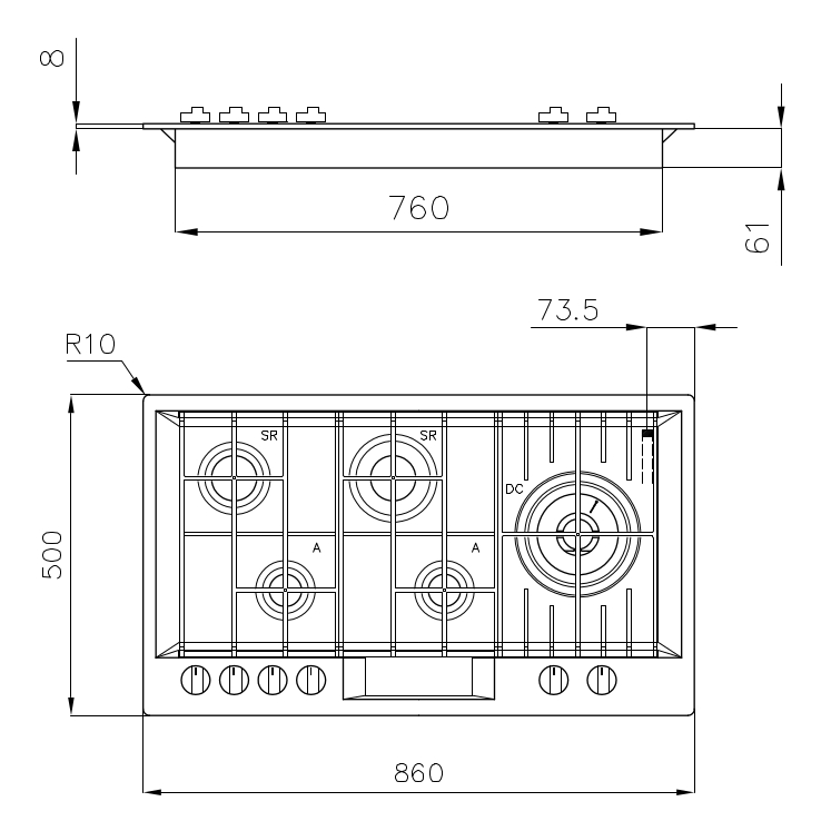7201032 Варочная панель FL 7201032 Fosterspa  - Вид №1