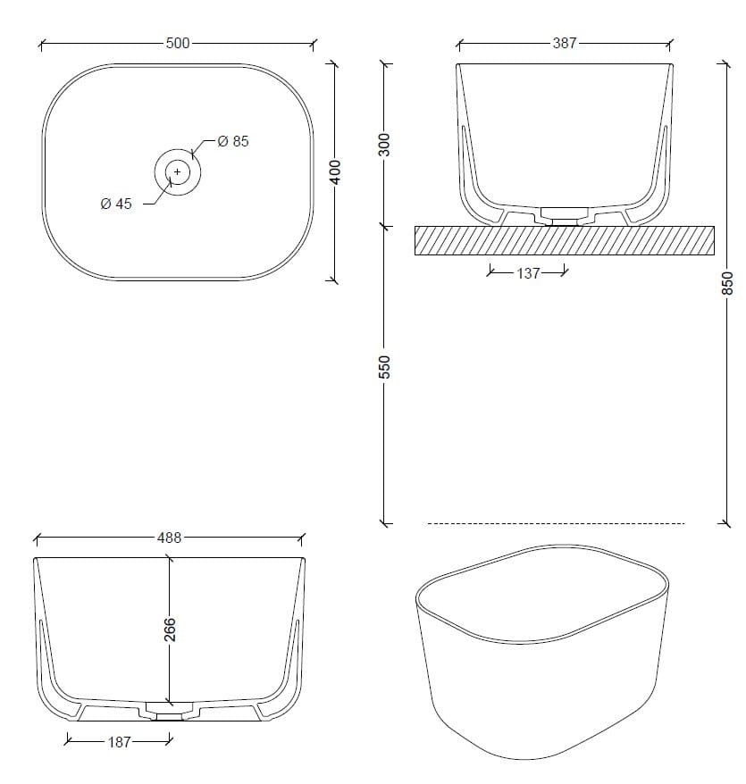 Керамическая прямоугольная столешница Alice Ceramica ARCH-00146433 - Вид №15