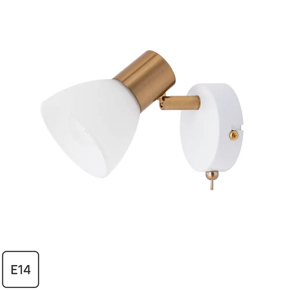 Спот поворотный Arte Lamp Falena 1 лампа E14 3 м² цвет белый 82807712 STLM-2057031 