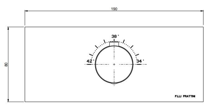 Термостатический смеситель для душа с одним отверстием и переключателем Rubinetterie Frattini отдельная эстетика ARCH-00044810 - Вид №8