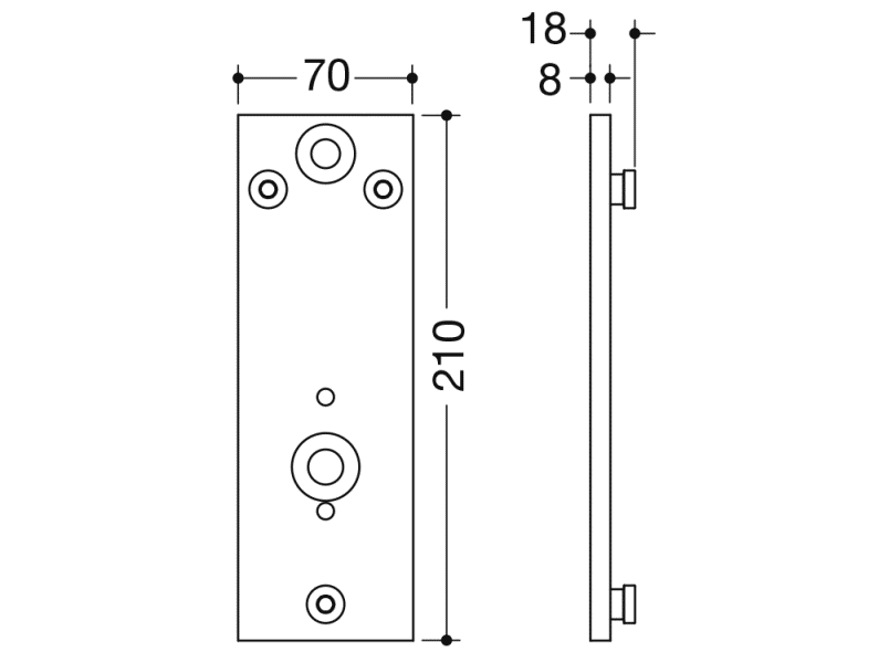 900.50.00160 Монтажная пластина HEWI Stützen  - Вид №4