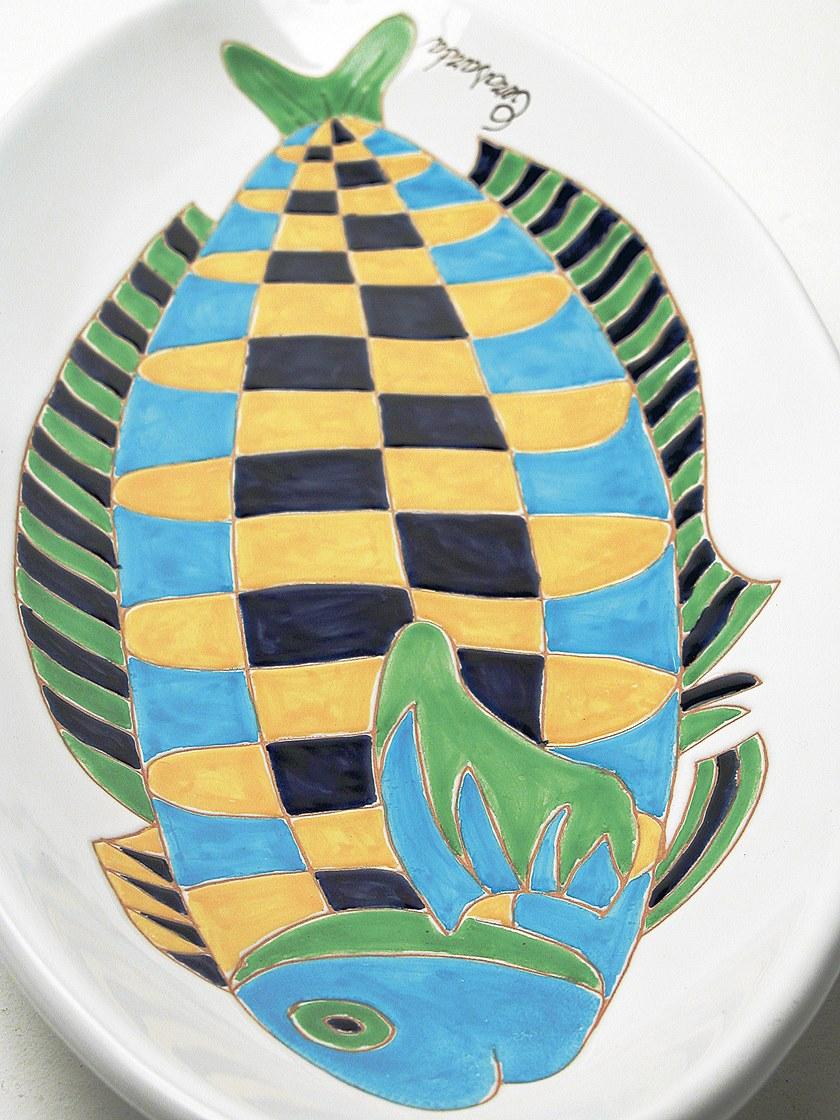 Cerasarda Овальный поднос из керамики Piatti da collezione sun-id-1465422 - Вид №5