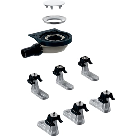 154.021.00.1 Сифон для душевых поддонов Geberit с шестью ножками, для душевой поверхности Setaplano, высота гидрозатвора 30 мм Geberit 