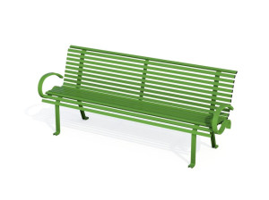 Стальная скамья со спинкой