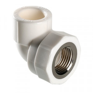 VTp.752.0.02005 Фитинг полипропиленовый – угольник с переходом на внутреннюю резьбу Valtec 20 мм х 3/4"