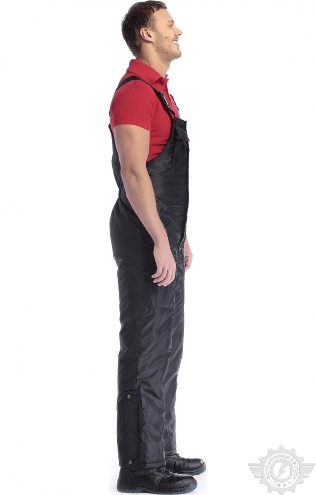 65025 Полукомбинезон зимний влагозащитный черный  Зимняя спецодежда  размер 60-62/170-176  - Вид №4