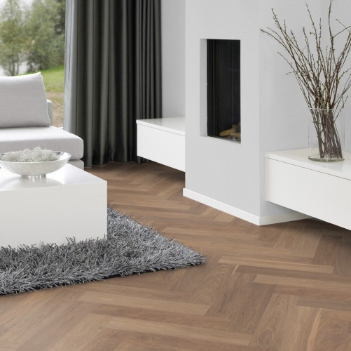 Паркет Ёлка Solidfloor New classic Св. Пол 1128549 Дуб Натур (Рельефная) 610х122 мм 1500200202 - Вид №5