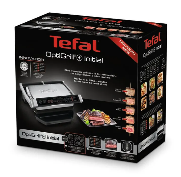 5472622 Гриль Tefal Optigrill+ Initial GC706D34 серебристый STDN-0031022 - Вид №3