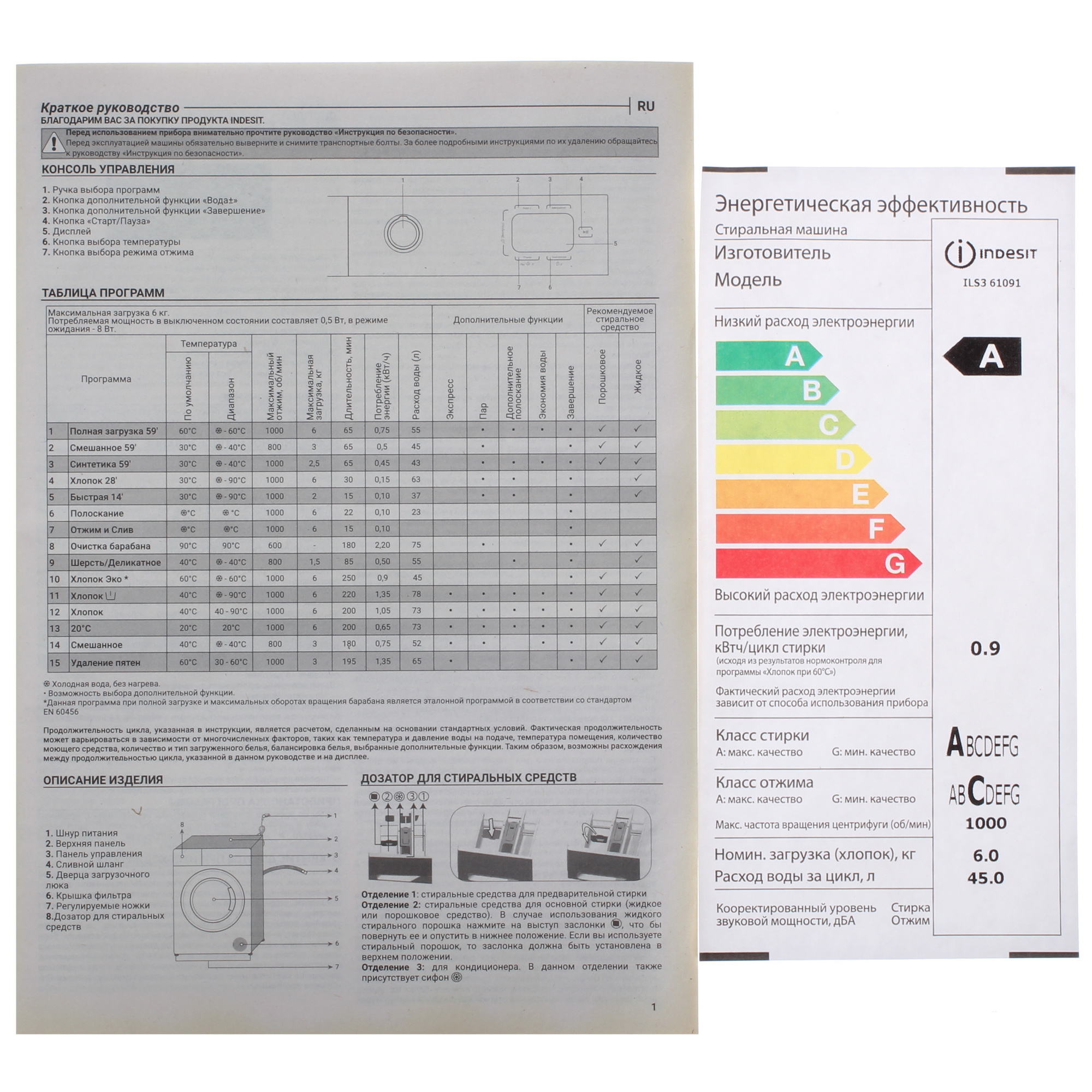 9290529 Стиральная машина Indesit ILS3 61091 белый STDN-0148069 - Вид №11