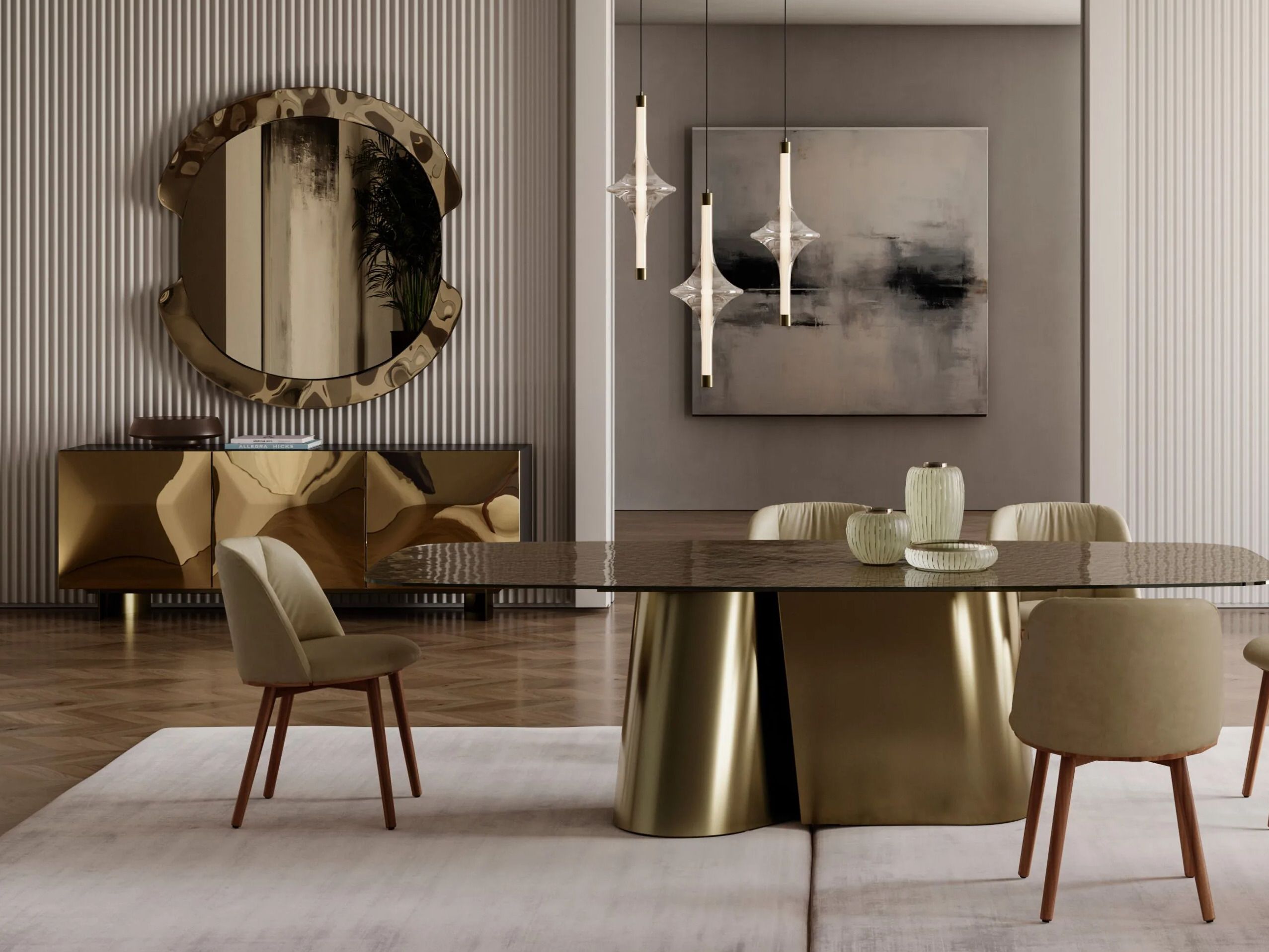 Шкаф из зеркального стекла с распашными дверями Bontempi Casa EDEN ARCH-00098578 - Вид №3