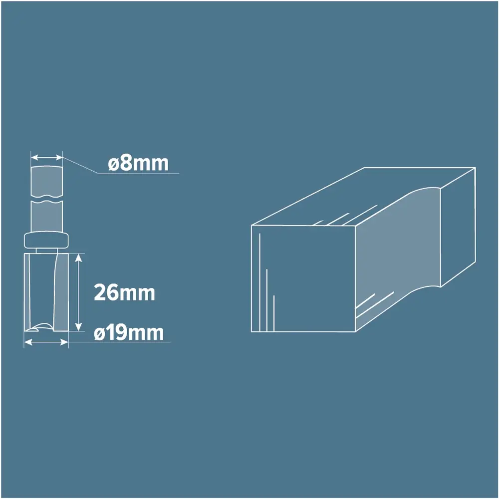 Фреза кромочная прямая Brigadier D19x26 мм STLM-2020372 - Вид №4