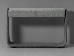 Прямоугольная дубовая консоль с ящиками