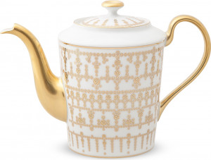 10586082 Haviland Чайник/Кофейник 1,1л "Тиара" (белый, золотой декор) Фарфор
