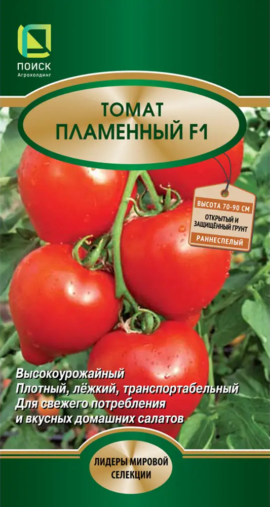 Семена томата «Пламенный» F1 от ПОИСК — ранний урожай для теплиц и открытого грунта 83126333