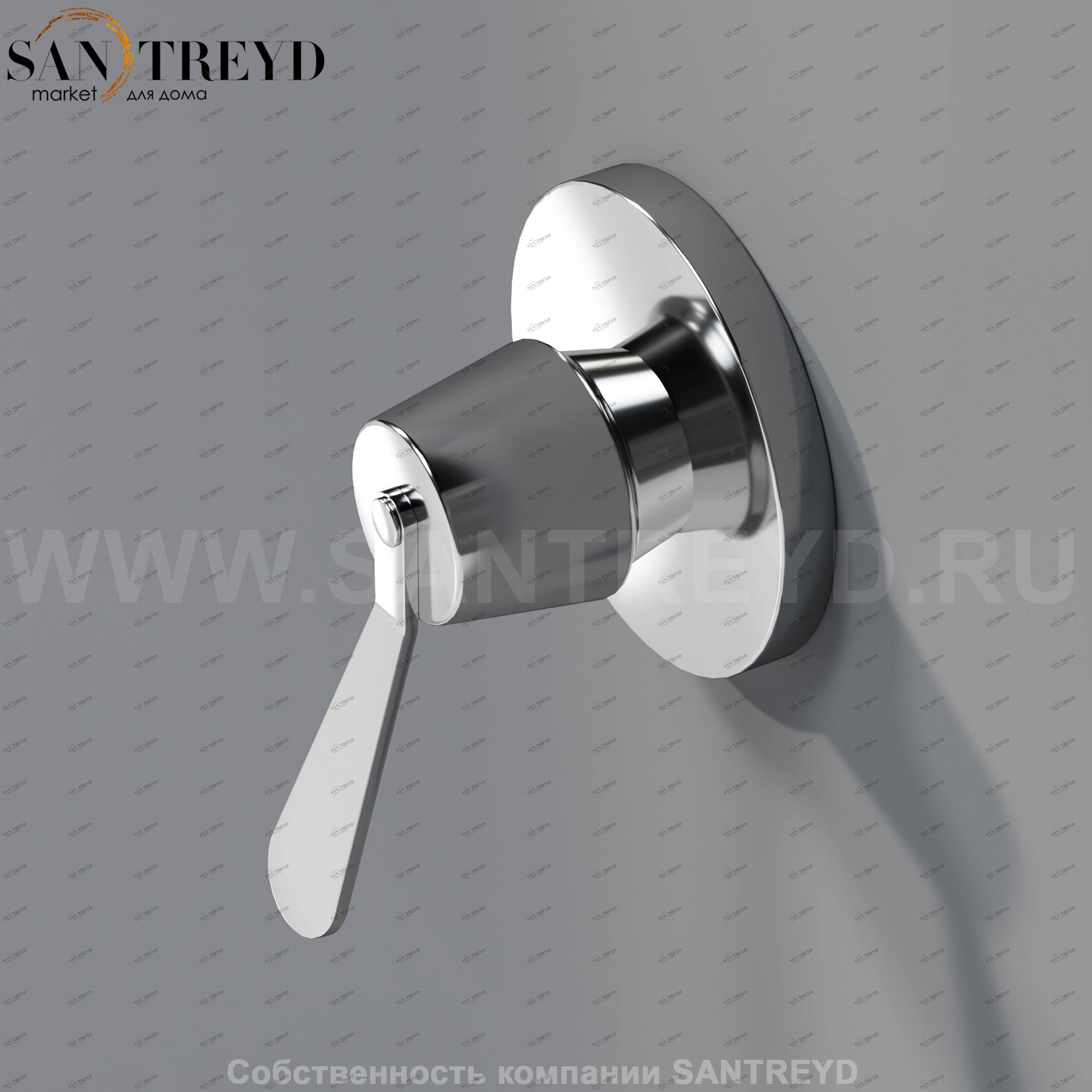 Плоская ручка 6,4 см MET0264S FEZ хромированная Agape MET0264RS