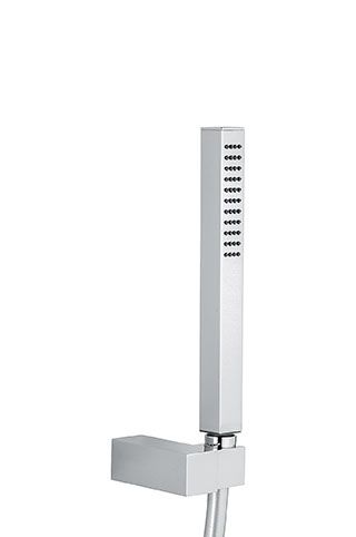 166CR Набор ручного душа 166: шланг 150см. из латуни (C02706А), однорежимная лейка, цвет хром EMMEVI 