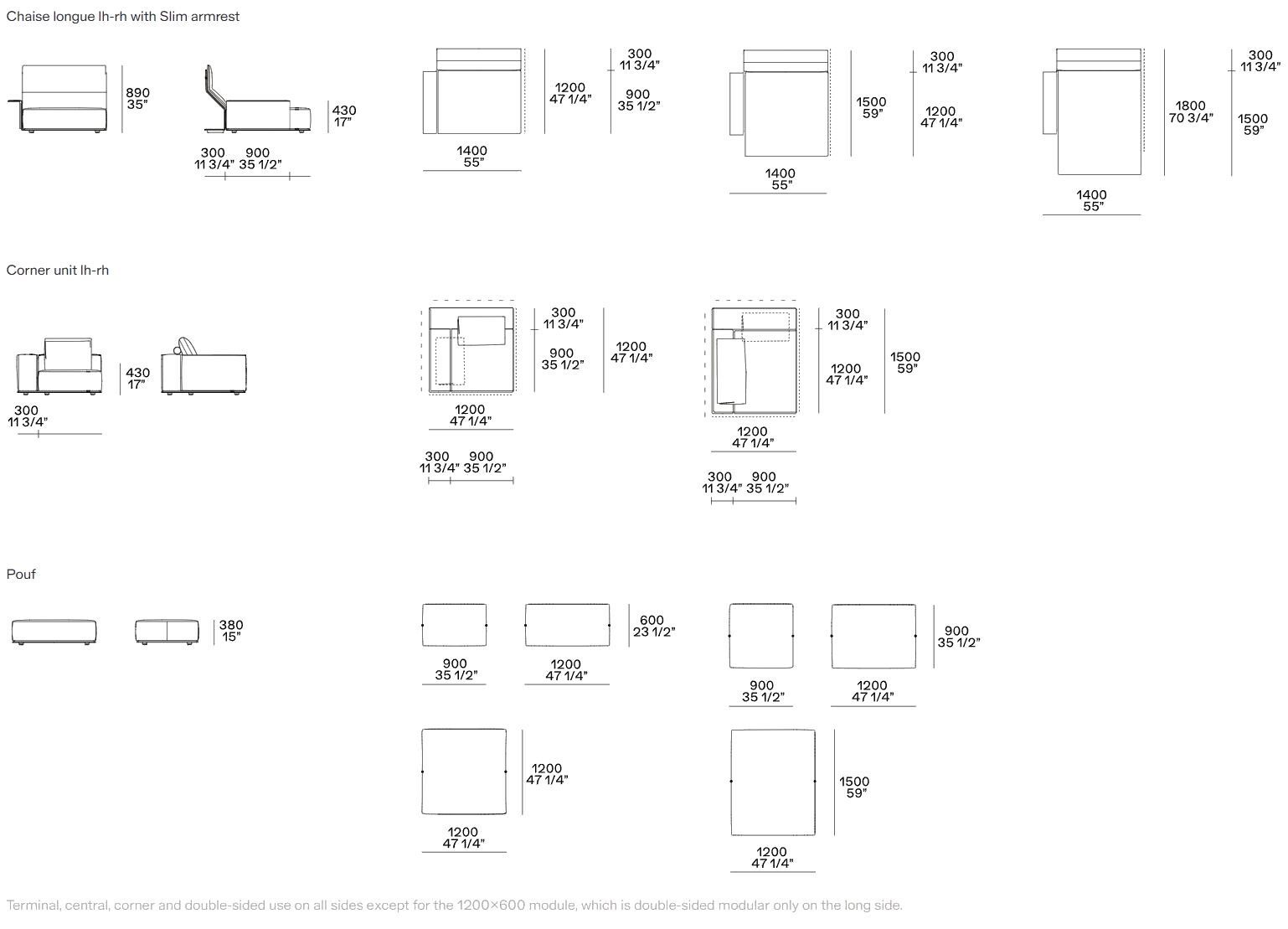 Ткань диван Poliform Westside ARCH-00056717 - Вид №4