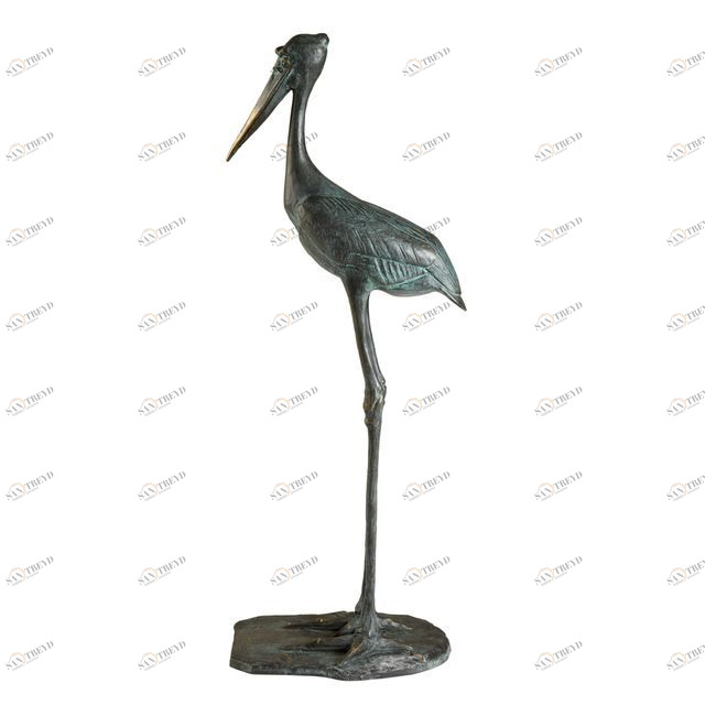 Статуэтка декоративная металлическая 48х17 см черная "Журавль" EICHHOLTZ EICHHOLTZ 062728 Бронза;черный 