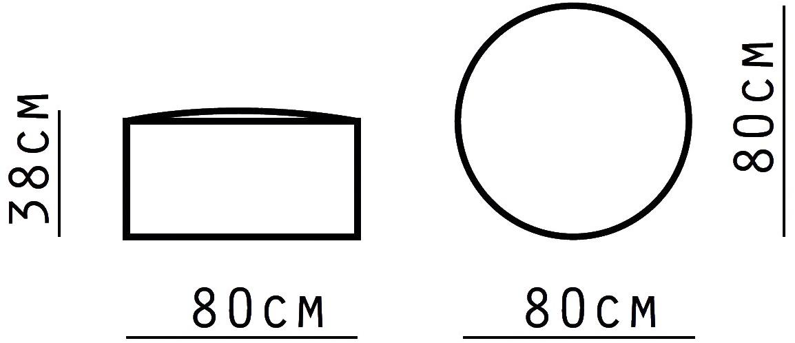 Flexstyle Круглый пуф из ткани sun-id-1372925 - Вид №1