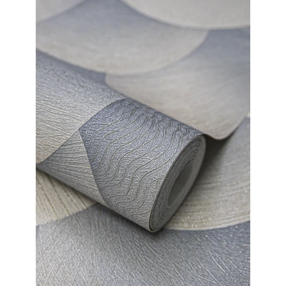 Флизелиновые обои Wallsecret Sferum серо-голубые 1.06 м 89400484 STLM-1353745 - Вид №2