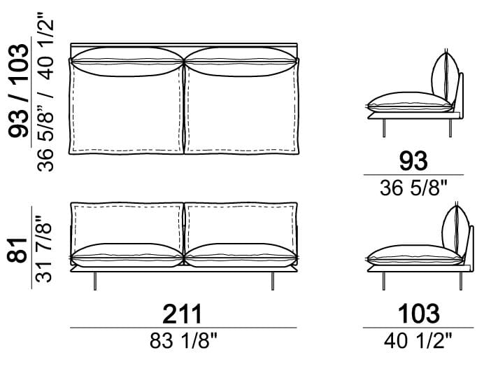 Кожаный модульный диван Arketipo Auto-Reverse ARCH-00031284 - Вид №5