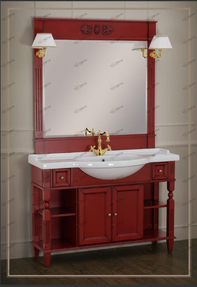 Комплект мебели MIGLIORE Kantri 120 см эмаль красная, патина орех sun-id-685894