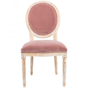 3113001 Стул «Луи / Пудровый розовый» (бархат, белый жемчуг) Object Desire