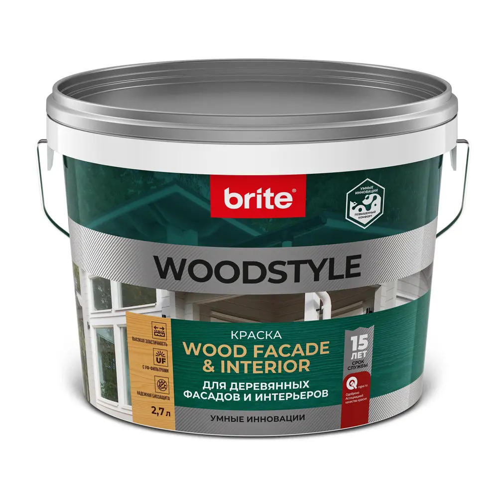 Фасадная краска BRITE Woodstyle Prof для дерева - защита и эстетика на 15 лет 86778270 STLM-0071533 - Вид №1