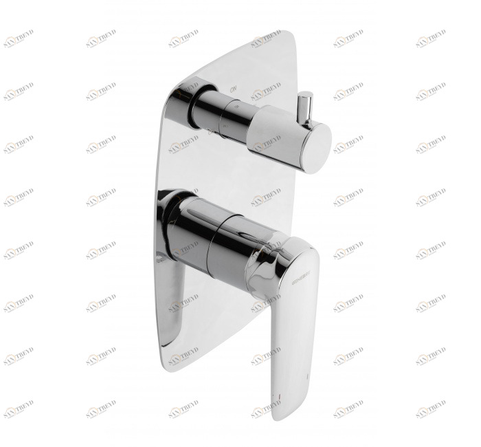 GENEBRE 62118 31 45 66 Встраиваемый однорычажный смеситель с керамическим переключателем на 3 направления 