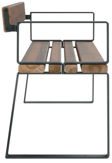 Väliala Скамейка из стали и дерева с подлокотниками sun-id-1419804 - Вид №1