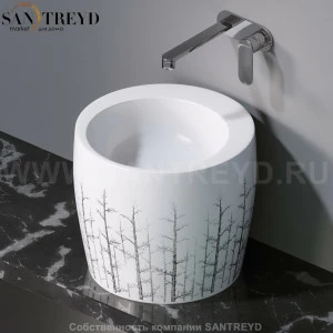 L101405P Накладная раковина на столешницу  круглая A. e T. Italia TOTEM