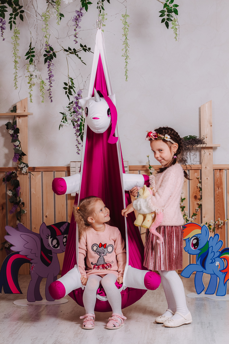 Подвесное кресло-кокон "Единорог" ПОКАЧАЙКА  326707 Розовый Santreyd  - Вид №5