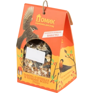 Кормушка для диких птиц Домик, пластик, корм 100 г, брикет 95 г 85048596 STLM-2004841