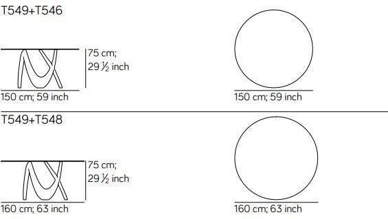 AMURA Круглый стол из дерева и стекла Nx sun-id-1515666 - Вид №6