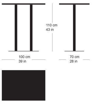 horgenglarus Прямоугольный высокий стол из массива дерева sun-id-1481648 - Вид №3