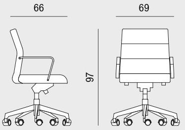 Viganò Откидывающееся кресло руководителя на козелке из ткани Star sun-id-1430787 - Вид №6