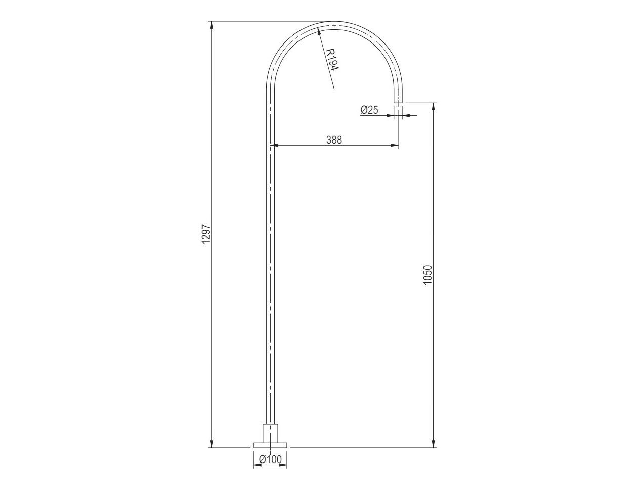Напольная дозирующая насадка из нержавеющей стали для умывальника Super Inox DMB ARCH-00147245 - Вид №2