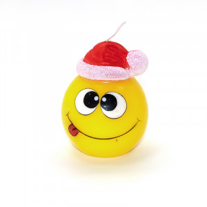 1584 Свеча смайлик новогодний 75 x 60 см 110 г Омский Свечной