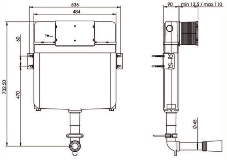 Утопленный сливной ящик Olympia Ceramica G90004 ARCH-00128274 - Вид №1
