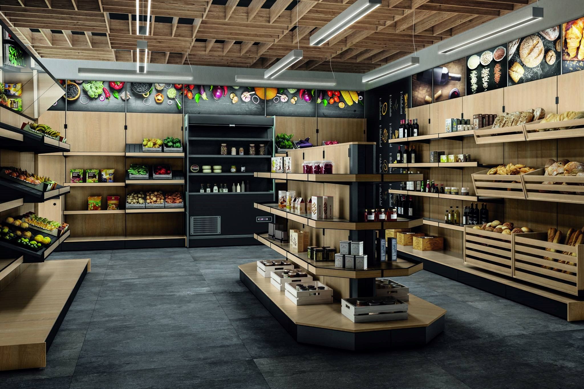 Деревянная напольная стойка дисплея Frigomeccanica Genius ARCH-00129619 - Вид №2