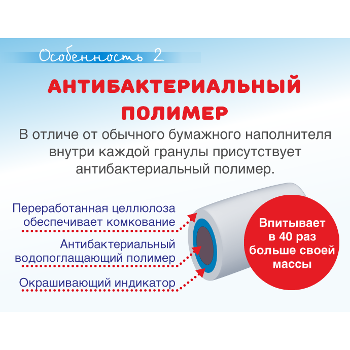 ПР0046982 Наполнитель для кошачьего туалета ультракомкующийся с голубым индикатором, 7л Japan Premium Pet  - Вид №6