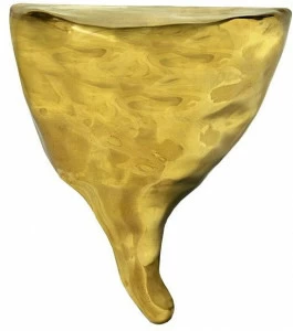 Scarlet Splendour Подвесная консоль Half-Moon из латуни Fools' gold