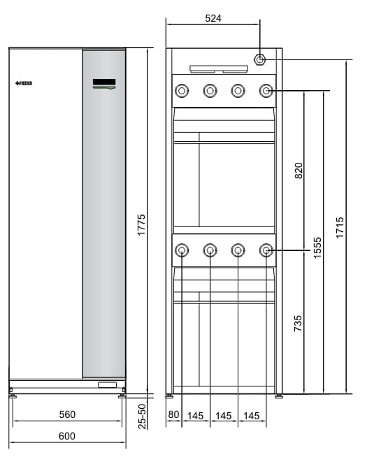 Геотермальный тепловой насос NIBE F1355 ARCH-00027624 - Вид №2