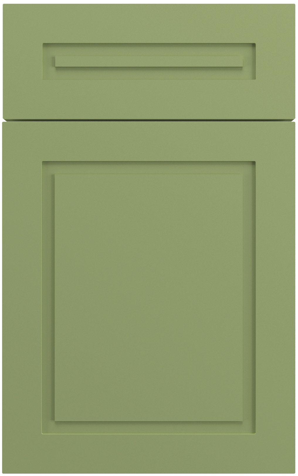 Фасады для кухни Модерн Фрезеровка «Ла Дефанс» 802 Зеленый SIDAK SIST3636-9855