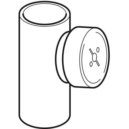 369.451.16.1 Ревизия Geberit PE 90°, с круглым окном технического обслуживания Geberit  - Вид №1