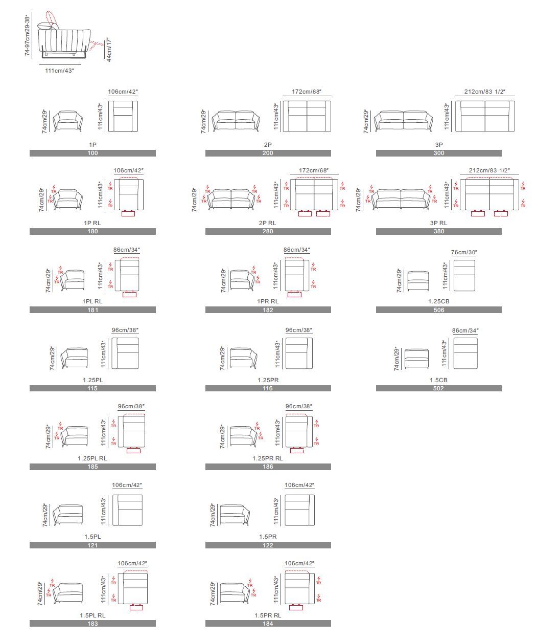 3-местный кожаный диван с электроприводом CAMPO DE' FIORI ORGAN ARCH-00003192 - Вид №4