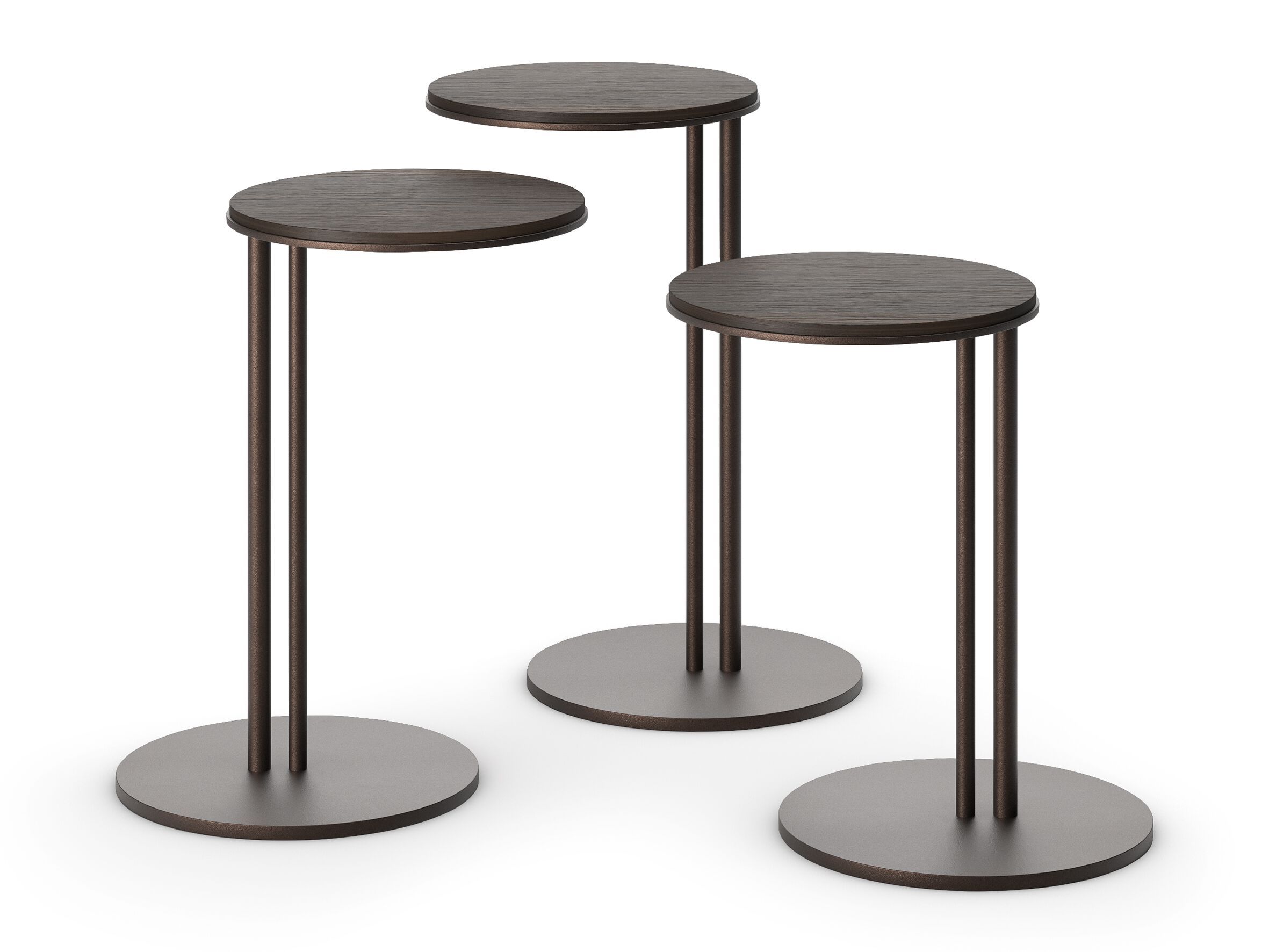 Высокий круглый деревянный журнальный столик Cattelan italia STING WOOD ARCH-00093872 - Вид №1