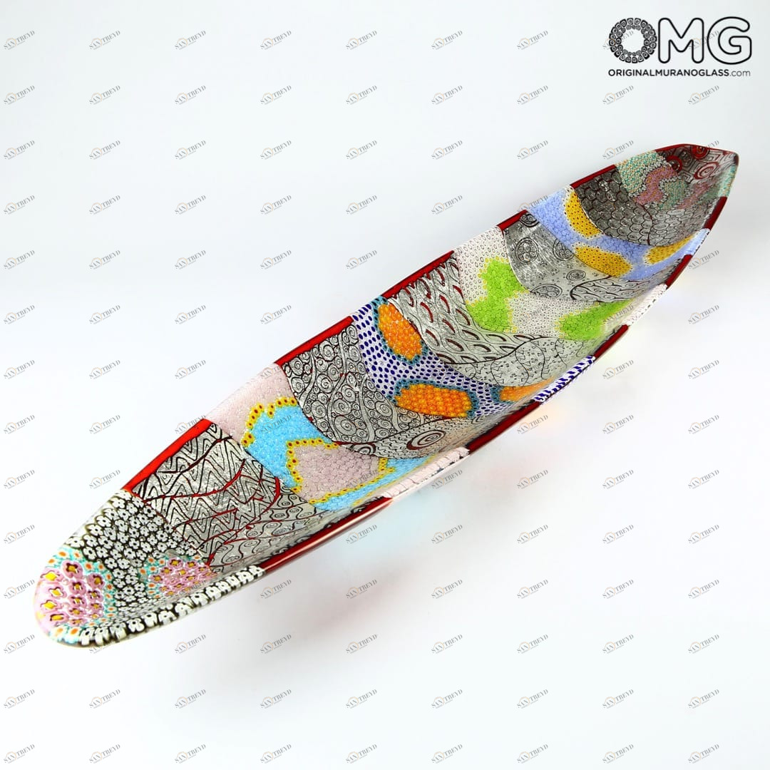 2836 ORIGINALMURANOGLASS Декоративное блюдо Догаресса Гранде - argento 87 см 