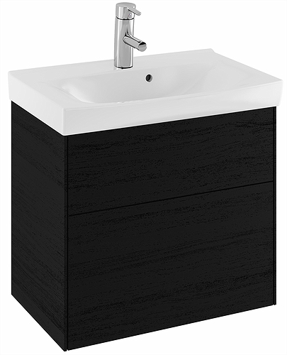 47441 IFO Sense тумба под умывальник с двумя ящиками, W = 900 мм, W1 = 922 мм, глянцевый белый - Вид №6